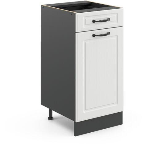 Meuble cuisine R-Line, Blanc campagne, 40 cm sans plan de travail, Vicco (1/5)