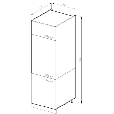 Armoire pour frigo R-Line, Blanc campagne, 60 cm, Vicco