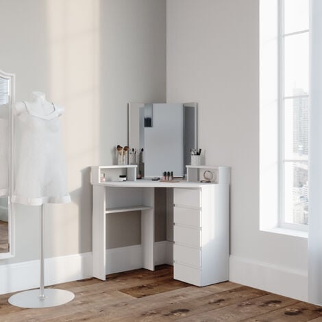 Coiffeuse Tilda, Blanc, 113.3 cm, Vicco