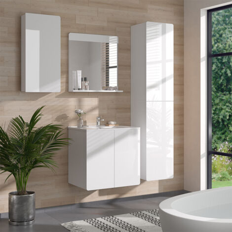 Ensemble de meubles de salle de bain Izan, Blanc, 4 parties, Vicco