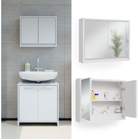 Armoire De Toilette Mila, Blanc, 55 X 45 Cm, Vicco