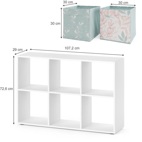 Boîte pliante boîte de rangement boîte à étagères lot de 4 30x30 cm blanc  Vicco