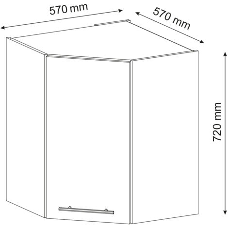 Elément haut de cuisine Fame-Line, Chêne de force doré, 57 cm, Vicco