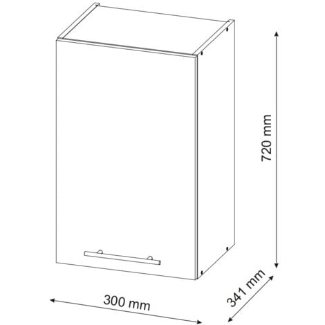 Elément haut de cuisine Fame-Line, Chêne de force doré, 30 cm, Vicco