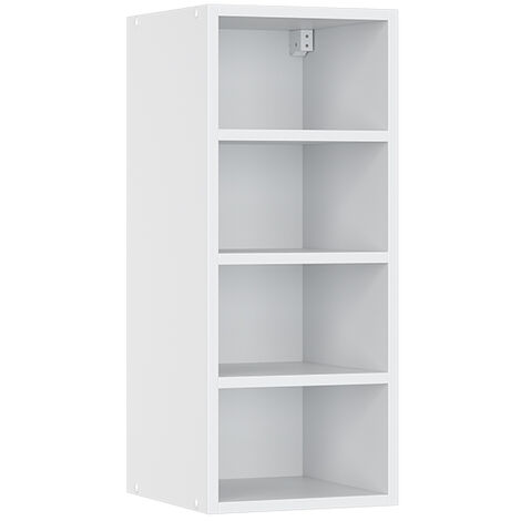 Vicco – Armoire suspendue Fame-Line 30 cm – 72 cm de hauteur – Mélamine blanche – Poignées métalliques – Charnières à fermeture douce (1/5)