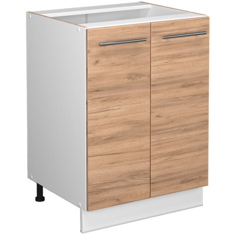 Meuble bas de cuisine Fame-Line, Chêne de force doré, 60 cm sans plan de travail, Vicco