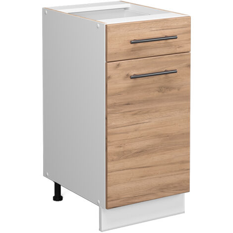 Meuble cuisine Fame-Line, Chêne de force doré, 40 cm sans plan de travail, Vicco