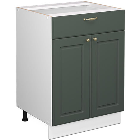 Meuble cuisine Fame-Line, Vert Or Campagne, 60 cm avec tiroir, sans plan de travail, Vicco (1/5)