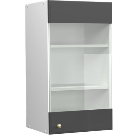 Meuble de cuisine haut vitré Fame-Line, Anthracite-or, 40 cm, Vicco (1/5)
