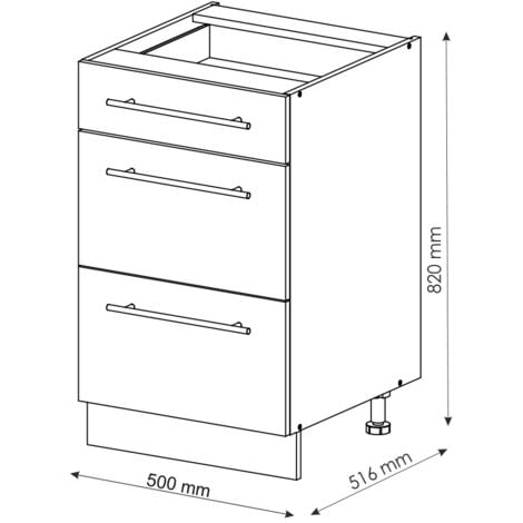 Meuble cuisine Fame-Line, Vert Or Campagne, 50 cm sans plan de travail, Vicco