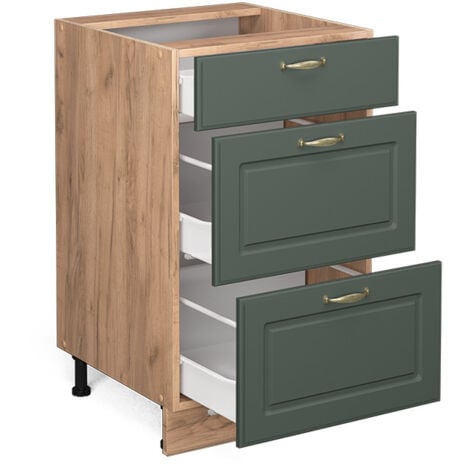 Meuble cuisine Fame-Line, Vert Or Campagne, 50 cm sans plan de travail, Vicco