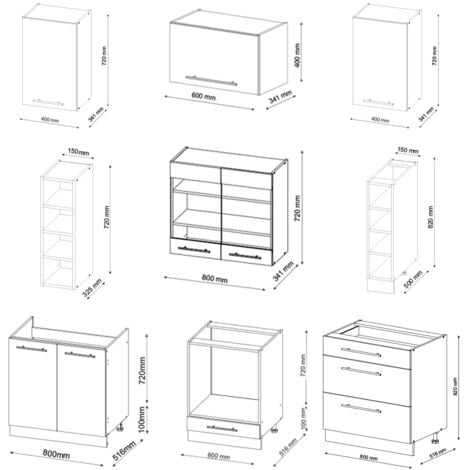 Cuisine Fame-Line, Bordeaux haute brillance/blanc, 235 cm sans plan de travail, Vicco
