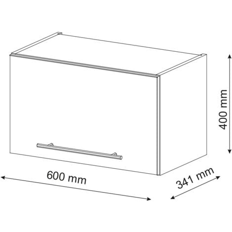 Elément haut de cuisine Fame-Line, Anthracite-or, 60 cm Plat, Vicco