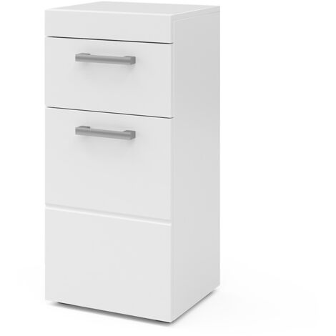 Meuble de rangement de salle de bain Luna, Blanc, 37 x 79 cm, Vicco