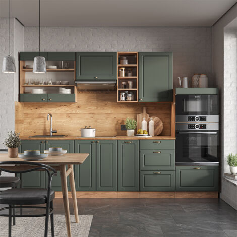 Vicco Cuisine Fame-Line, Vert et or campagne/anthracite, 240cm , PT
