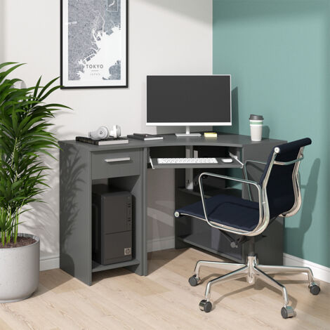 Bureau d'angle Odin, Anthracite, 83 x 76 cm, Vicco