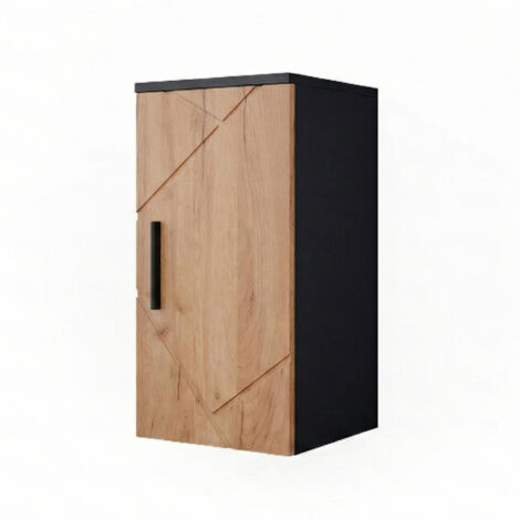 Armoire murale de salle de bain Irma, Chêne doré/anthracite, 30 x 59 cm, Vicco