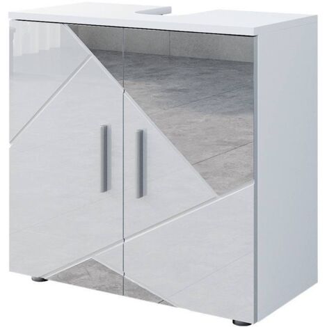 Meuble sous vasque simple Irma, Blanc, 60 x 59 cm, Vicco