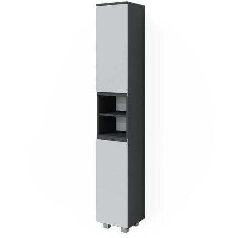 Vicco meuble sous vasque simple, anthracite à pois, 41cm avec 2 tiroirs
