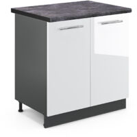 Meuble sous vasque simple Fame-Line, 80x82cm sans PT, Blanc campagne