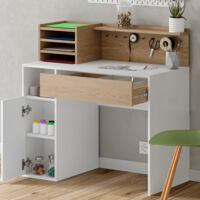 Bureau , Blanc/Sonoma, 100 x 50 cm, Vicco