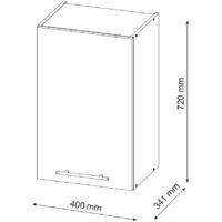 Élément Haut De Cuisine Fame-Line 40 Cm – Blanc Chêne – Vicco