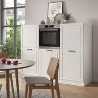 Bloc cuisine R-Line, 180 cm sans plan de travail, Blanc campagne/blanc