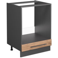Meuble pour four Fame-Line, Chêne de force doré, 60 cm sans plan de travail, Vicco