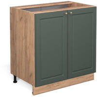 Meuble bas de cuisine Fame-Line, Vert Or Campagne, 80cm avec étagère, sans PT, Vicco