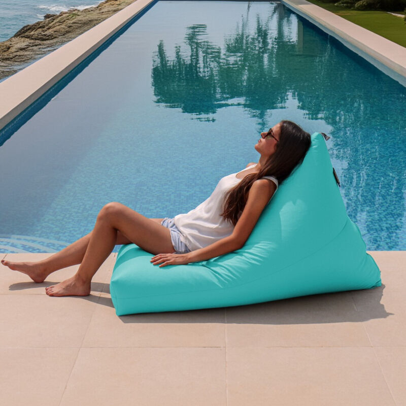 Pouf Poire Relax Similicuir Outdoor Rouge Happers