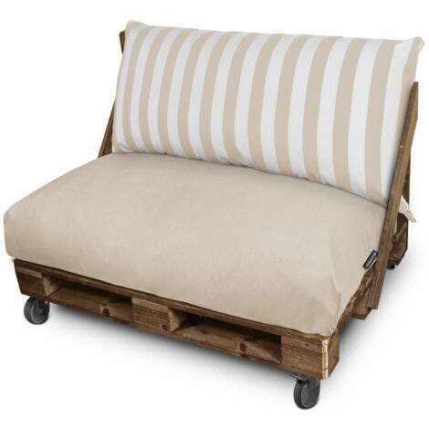 Coussin pour palette Toldotex Ecru Housse assise 120x80x20 (uni) sans rembourrage Écru