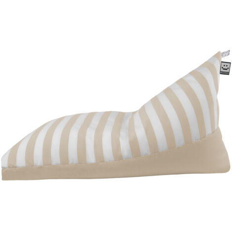 Pouf pyramide Toldotex écru pour extérieur ou intérieur – Résistant aux UV – 72x90x60 cm – Conception artisanale en Espagne – Happers