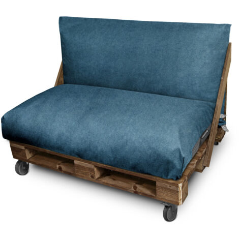 Coussin palette en simili cuir d’extérieur Patagonia Bleu Dossier 80x45x25 Patagonia Bleu