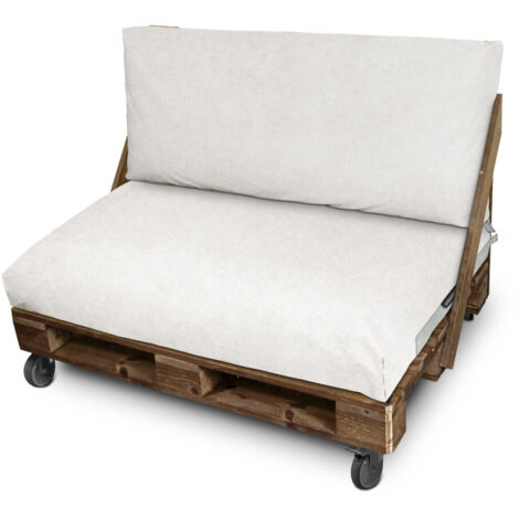 Coussin palette en simili cuir d’extérieur Patagonia Blanc Housse Siège 80x80x20 Sans Garnissage Patagonia Blanc (1/5)