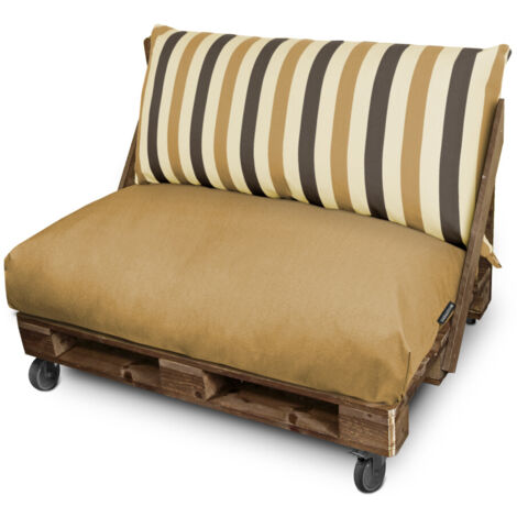Coussin pour palette Toldotex Moutarde Dossier 120x45x25 (uni) Moutarde (1/5)