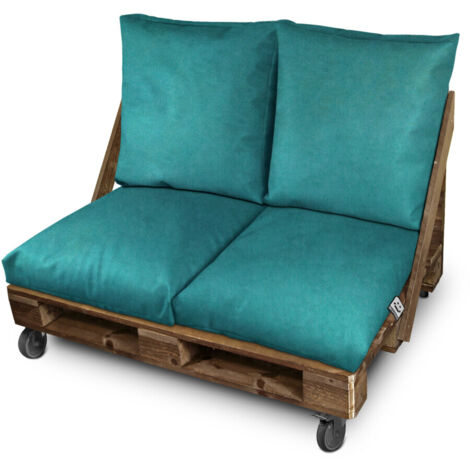 Coussin multi-usage Sol ou Dossier ou Siège pour Palette Extérieur Turquoise Happers 60x60 Turquoise