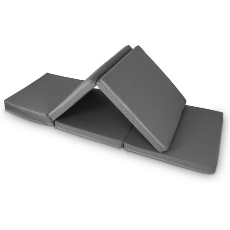 Pouf Lit Confort Gris Fonçé Unique Gris