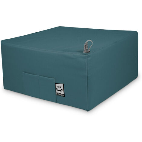 Pouf convertible en lit 1 place – Similicuir résistant – Dimensions 65x65x33 cm – Mousse haute densité – Conception manuelle Espagne – Happers