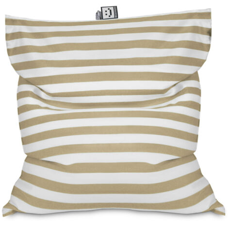 Pouf Toldotex beige pour extérieur – Résistant aux UV et aux taches – Confort optimal avec billes ignifuges – Dimensions 122x25x146 cm – Happers