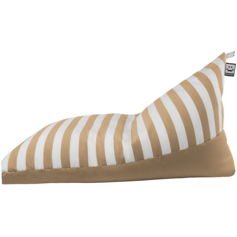 Pouf pyramide Toldotex XXL beige – Tissu 80% acrylique – Résistant aux UV et à l'eau – Confort optimal pour extérieur et intérieur – Happers