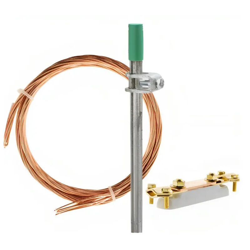Tragbarer Erdungsstab Aus Kupfer – 45,7 Cm Lang, Mit Erdungsdrahtöse, Für Elektrozaun & Antennen