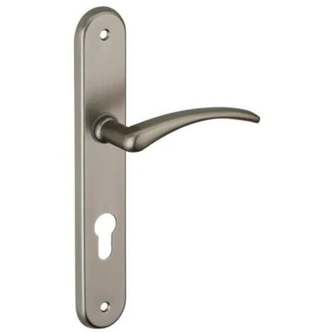 Türgriff Selen, Alu Nickel satiniert, E195, mit Zylinderloch (1/2)