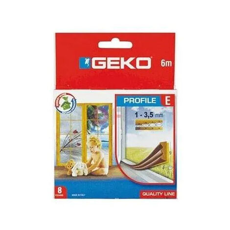 Selbstklebendes Dichtungsband GEKO - brauner Gummi - Typ E - 6mx9mm - 47311 (1/2)