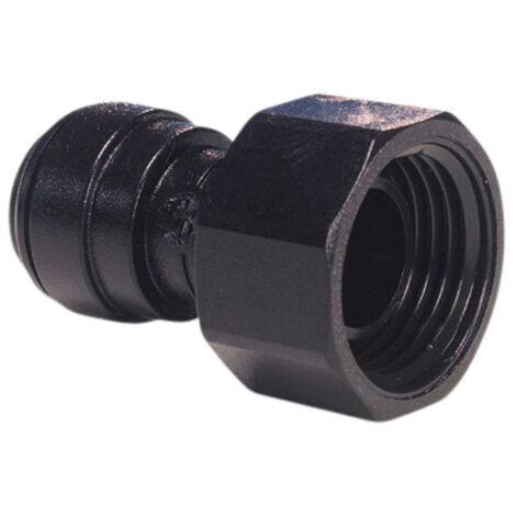 Anschlussstück, weiblich, 15 x 21 ( 1/2" ), für 10 mm Schlauch, schwarzes Acetal (1/2)