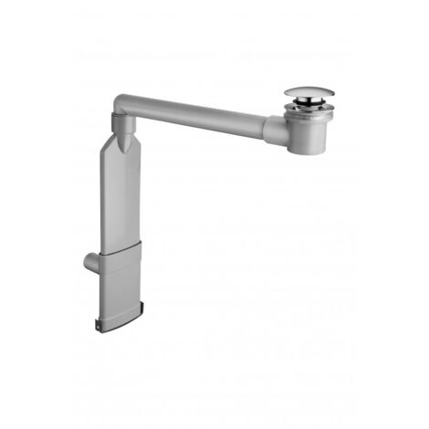 Waschbeckenabfluss mit platzsparendem Siphon und UP & DOWN Spundloch
