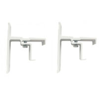 Klippbarer Fronthalter, 24x16mm, Ausladung 40mm, weiß, 2 Stück