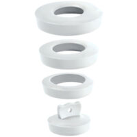 Universalstöpsel Weiß für Spülbecken, Waschbecken, Handwaschbecken oder Badewanne, 36 bis 58 mm