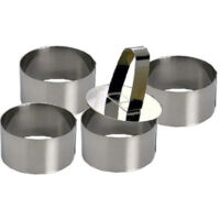 4 dessertkreise durchmesser 7,5 cm + drücker - Lares - 6073