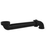 Raumsparstutzen 1" 1/4, Achsabstand 95 bis 260mm, schwarz