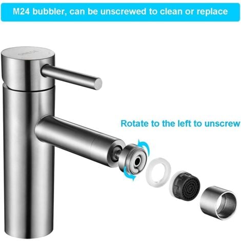 ONECE Rubinetto Bagno Lavabo Alto Nero, Rubinetto Cascata per Bagno,  Rubinetto per Lavabo da Appoggio, Miscelatore Bagno Monocomando in Acciaio  Inox 304, Rubinetti Lavabo Acqua Calda e Fredda : : Fai da